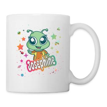 JOSEPHINE - Beautiful girl name with cute alien - Mug - white - Right