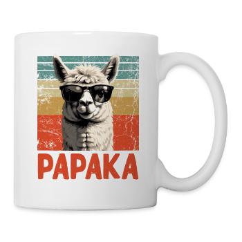 Papaka Funny Alpaca Dad Perfect Style - Mug - white - Right