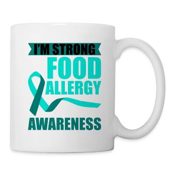 Je suis fort, sensibilisation aux allergies alimentaires 4 - Mug blanc - blanc - Droite
