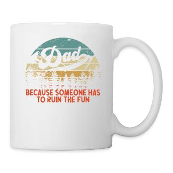 Humorous father saying in vintage style - Mug - white - Right