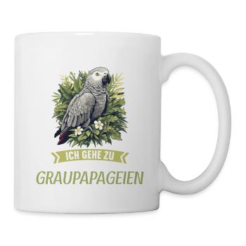 Graupapageien Graupapagei - Tasse - Weiß - Rechts