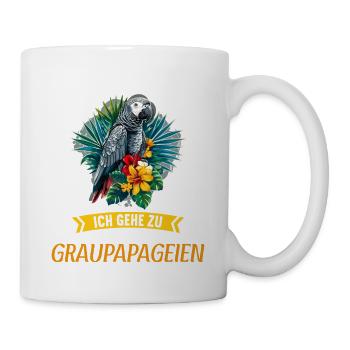 Graupapageien Graupapagei - Tasse - Weiß - Rechts