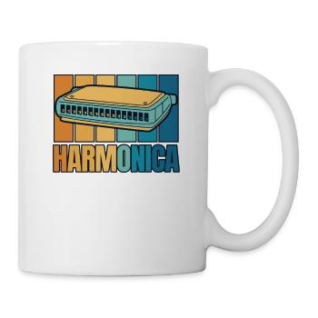 Retro Harmonica Harmonicist Mouth Harp Harmonist - Mug - white - Right