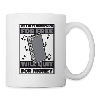 Play Harmonica For Free Will Quit For Money - Mug - white - Right