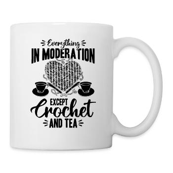 Everything In Moderation Except Crochet and tea - Mug - white - Right