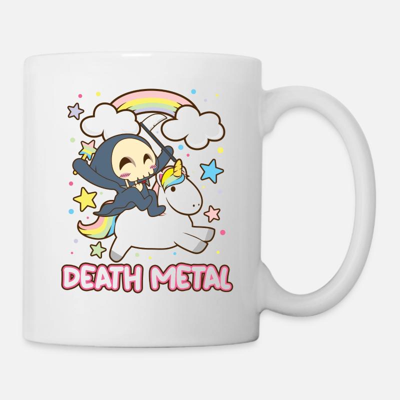 Goth Rock Satan Einhorn Festivals Death Metal - Tasse - Weiß