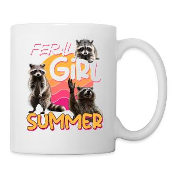 Drôle Opossum Wild Girl Party Vacances Été - Mug blanc - blanc - Droite