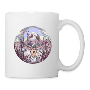 Cerf Cerf Nature Habitants de la forêt Renne Cerf - Mug blanc - blanc - Droite