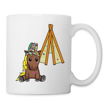 Hippie Tipi Poney Cheval Chevaux Hippies Enfants Enfant - Mug blanc - blanc - Droite