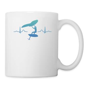 Flügel Surfer Wingsurfing Retro Folie Flügel - Tasse - Weiß - Rechts