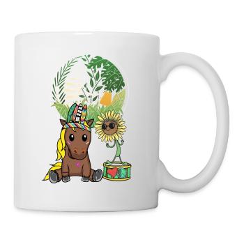 Hippie Cheval Environnement Nature Conservation Climat Terre Nature - Mug blanc - blanc - Droite