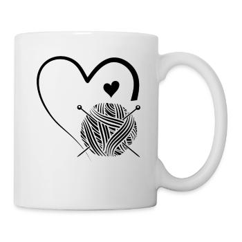 Yarn ball Heart Crochet Lover - Mug - white - Right