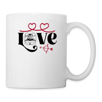 Hardcore Rave Raver DJ House-EDM Music-LOVE - Mug - white - Right