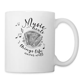Ziehharmonika-Spieler Harmonica-Musiker - Tasse - Weiß - Rechts