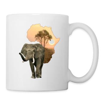 Éléphants - Faune en safari en Afrique - Mug blanc - blanc - Droite
