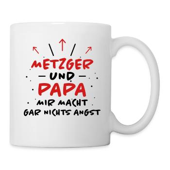 Metzger Spruch Fleischer Lustiges Metzger Geschenk - Tasse - Weiß - Rechts