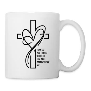 I Can Do All Things Through Him Christen Gift - Mug - white - Right