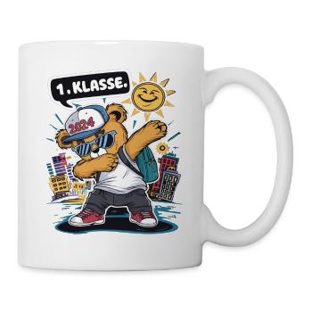 1. Klasse Teddy-Bär Schule 2024 - Tasse - Weiß - Rechts