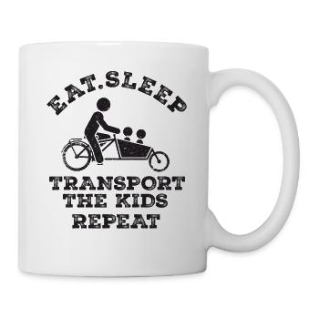 Eat Sleep Repeat Cargo Bike - Mug - white - Right