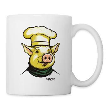 Drôle Cool Chef Cochon Chef - Mug blanc - blanc - Droite