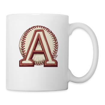 A auf einem Baseball - Tasse - Weiß - Rechts