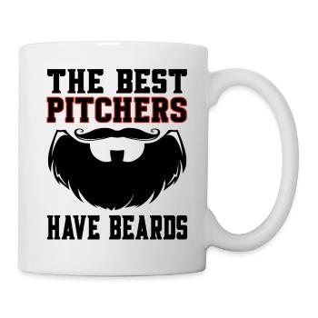 The best Pitchers have beards - Baseball Bearded - Mug - white - Right