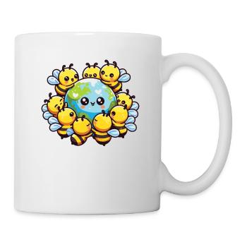 Sauvez la Terre Les abeilles vivent ici Sauvez les abeilles - Mug blanc - blanc - Droite