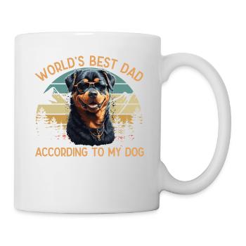 World Best Dog Dad Rottweiler Funny Pet - Mug - white - Right