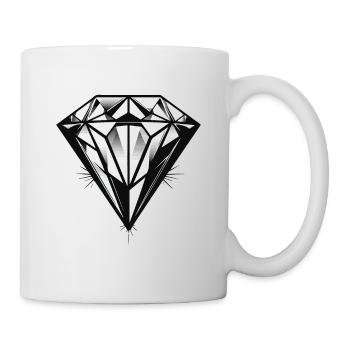 Diamant Symbol - Tasse - Weiß - Rechts