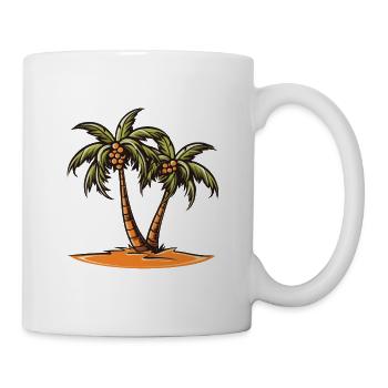 Palmen Insel Urlaub - Tasse - Weiß - Rechts