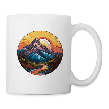 Mountains Landscape Circle - Mug - white - Right