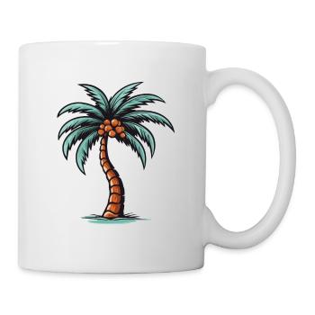 Icône de palmier - Mug blanc - blanc - Droite