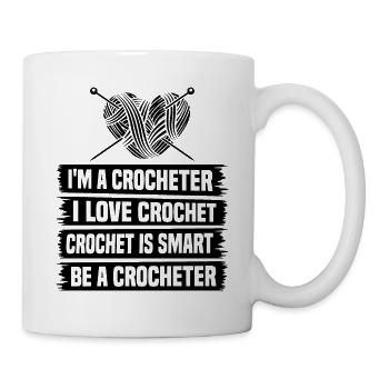 Crochet Lover - Je suis un crocheteur J’aime le crochet - Mug blanc - blanc - Droite