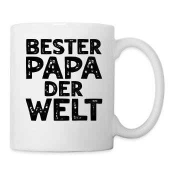 Vatertag Ideen Papa Vatertag - Bester Papa Der Wel - Tasse - Weiß - Rechts
