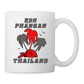 Koh Phangan Insel in Thailand Map - Tasse - Weiß - Rechts