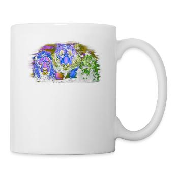 Lion Lions Chat Chat Zoo de la faune sauvage - Mug blanc - blanc - Droite