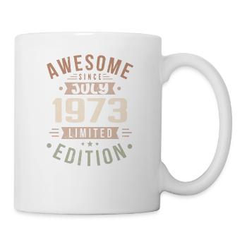Juli 1973 Geburtstag Juli 1973 Geburtstagsgeschenk - Tasse - Weiß - Rechts