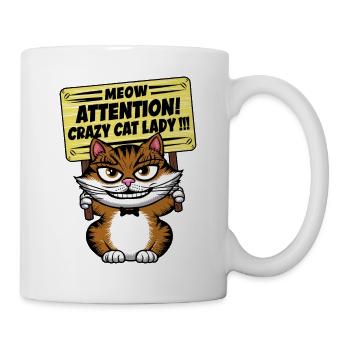 Miau Lustige Katze Sprüche Katzen Spruch - Tasse - Weiß - Rechts