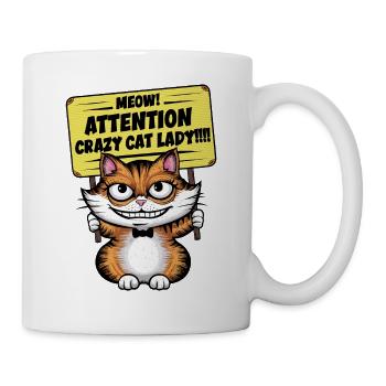 Miau Lustige Katze Sprüche Katzen Spruch - Tasse - Weiß - Rechts