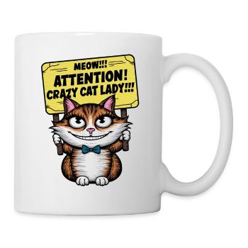 Miau Lustige Katze Sprüche Katzen Spruch - Tasse - Weiß - Rechts