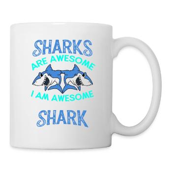 Les requins sont géniaux Je suis génial Amoureux des requins drôle - Mug blanc - blanc - Droite