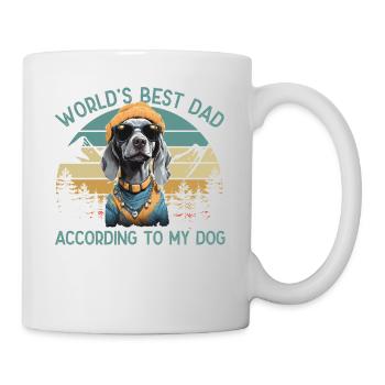 Meilleur chien papa au monde Amoureux des chiens de Weimar - Mug blanc - blanc - Droite