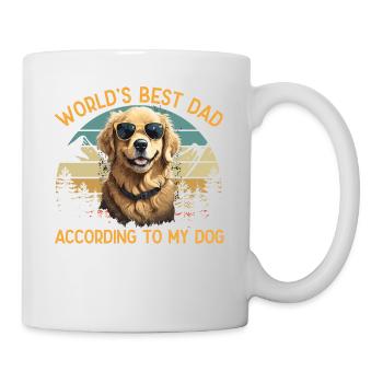 World Best Dog Dad Golden Retriever Funny - Mug - white - Right