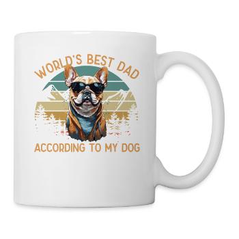 Meilleur chien au monde papa bouledogue français amour - Mug blanc - blanc - Droite