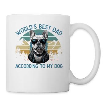 Meilleur chien du monde papa bouledogue français - Mug blanc - blanc - Droite