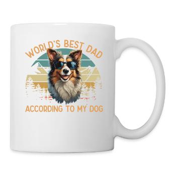 Meilleur design de berger australien de papa de chien au monde - Mug blanc - blanc - Droite