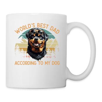 World Best Dog Dad Rottweiler Funny Motifs - Mug - white - Right