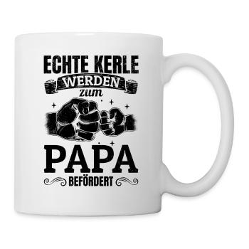 Les vrais gars sont promus au rang de papa - papa - Mug blanc - blanc - Droite
