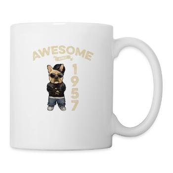 1957 Birthday Awesome since Cool Dog - Mug - white - Right