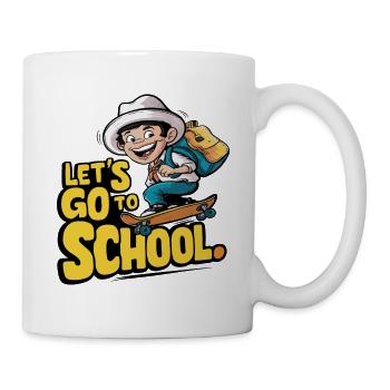 ALLONS À L’ÉCOLE - Mug blanc - blanc - Droite